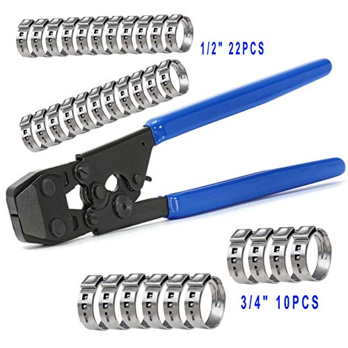 JWGJW PEX Clamp Cinch Tool Crimping Tool Crimper for Stainless Ste...