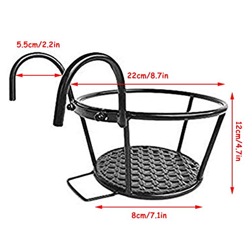 JWShang 2 Pack Hanging Rail Planter Baskets, Iron Hanging Baskets ...