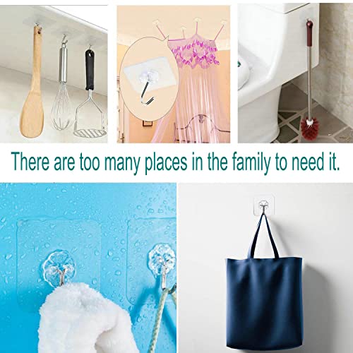 Jwxstore Wall Hooks for Hanging 33lbMax Heavy Duty Self Adhesive...