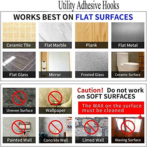 Jwxstore Wall Hooks for Hanging 33lbMax Heavy Duty Self Adhesive...