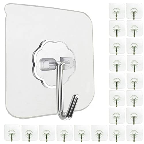 Jwxstore Wall Hooks for Hanging 33lbMax Heavy Duty Self Adhesive...