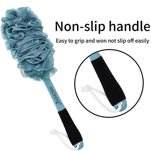 Jxicleang Back loofah with non-slip long handle, 1 Pcs Soft Mesh P...