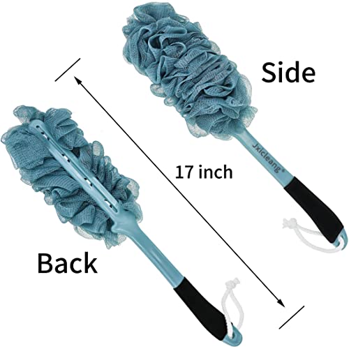 Jxicleang Back loofah with non-slip long handle, 1 Pcs Soft Mesh P...