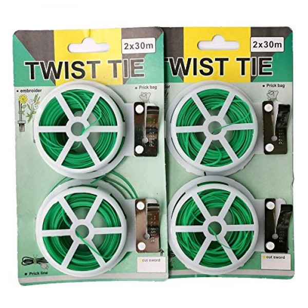JYH 4x98 Feet Garden Twine Plastic Twine Plant Plastic tie Twist T...