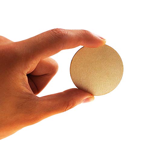 Jyongmer 100 Pieces Unfinished Wood Circle - 2 inch Round Disc Bla...