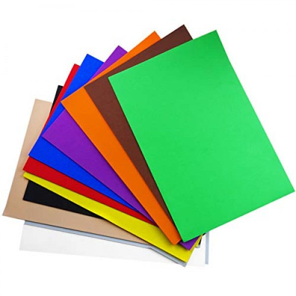 Jyongmer 30Pcs EVA Foam Handicraft Sheets Assorted Colorful Crafti...