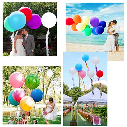 JZK 6 pcs diameter 36 90cm colourful latex giant jumbo big balloo...