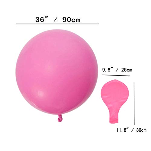 JZK 6 pcs diameter 36 90cm colourful latex giant jumbo big balloo...