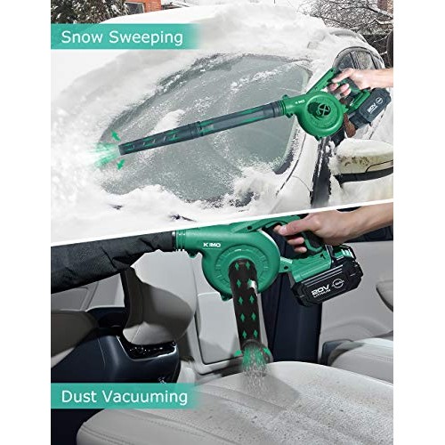 KIMO 20V Cordless Leaf Blower, 2-in-1 Battery Powered Sweep/Vacuum...