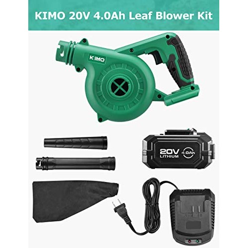 KIMO 20V Cordless Leaf Blower, 2-in-1 Battery Powered Sweep/Vacuum...