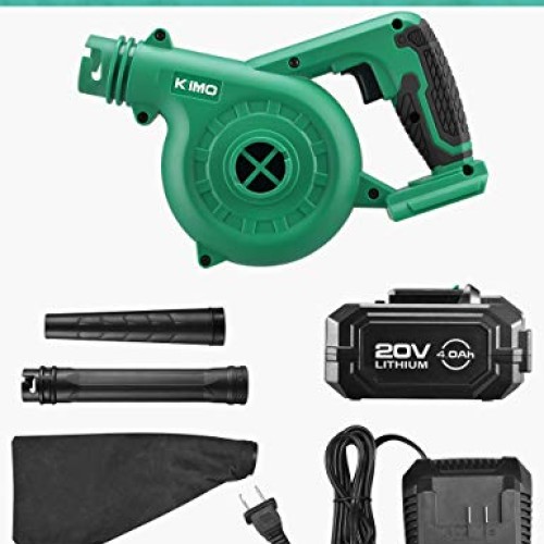 KIMO 20V Cordless Leaf Blower, 2-in-1 Battery Powered Sweep/Vacuum...