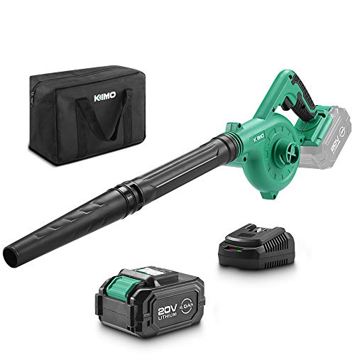KIMO 20V Cordless Leaf Blower, 2-in-1 Battery Powered Sweep/Vacuum...
