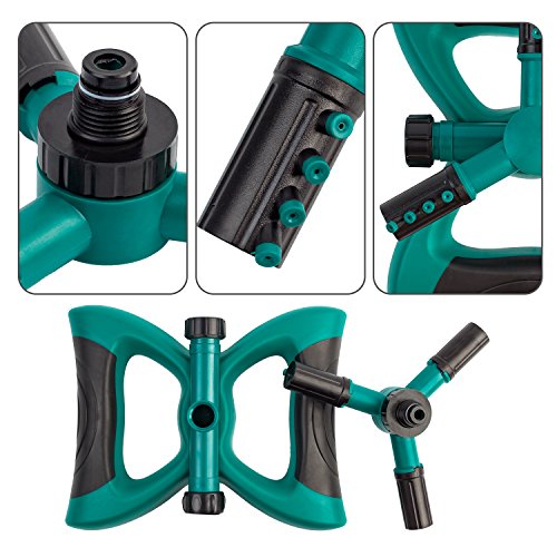 k kikisiluo Lawn Yard Sprinkler for Lawn and Garden Large Area Cov...