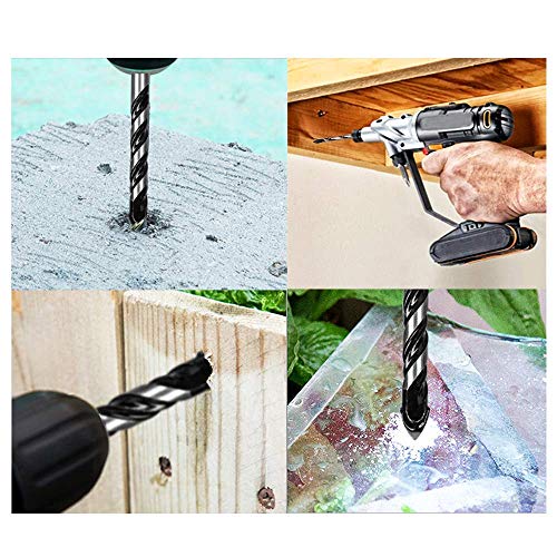 K Kwokker 15Pcs Masonry Drill Bits Set 3mm to 16mm for Glass, Cera...