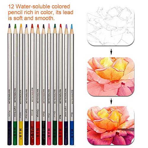 K Kwokker 72Pcs Drawing Sketch Pencils 5 Types Charcoal/Graphite/W...