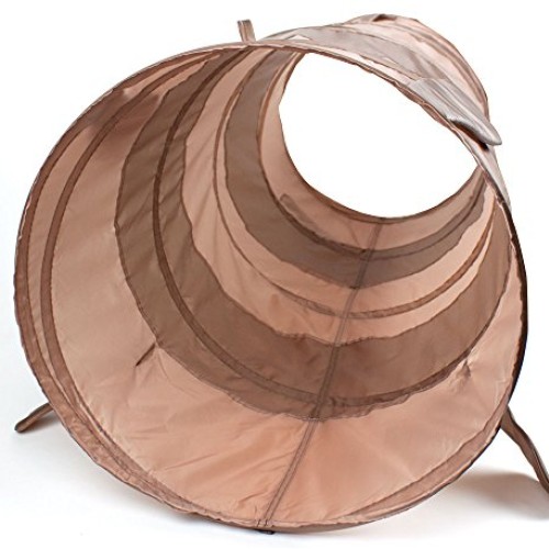 6 Foot Puppy Pop Up Exploration Tunnel - Brown Dog Collapsible Tub...