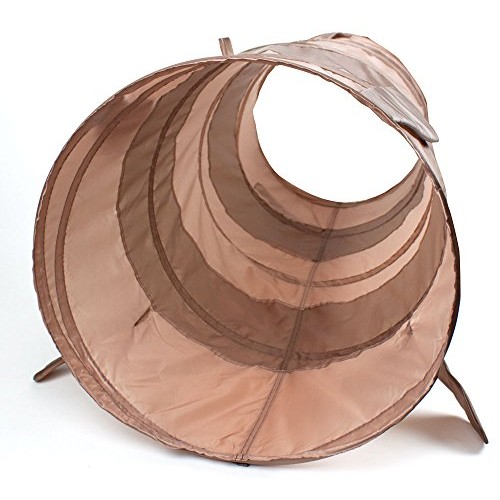 6 Foot Puppy Pop Up Exploration Tunnel - Brown Dog Collapsible Tub...