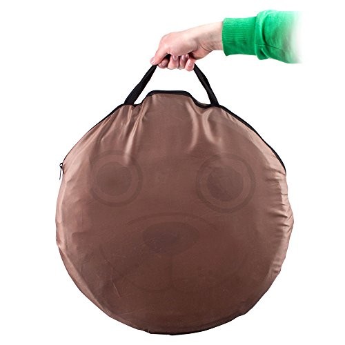 6 Foot Puppy Pop Up Exploration Tunnel - Brown Dog Collapsible Tub...