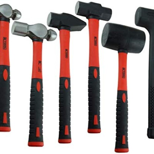 K Tool International 6 Piece Hammer Set | 16oz. & 32oz. Ball Hamme...