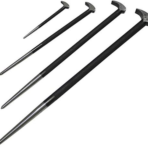 K Tool International Pry Bar Set Heavy Duty, Rolling Head 6, 12...