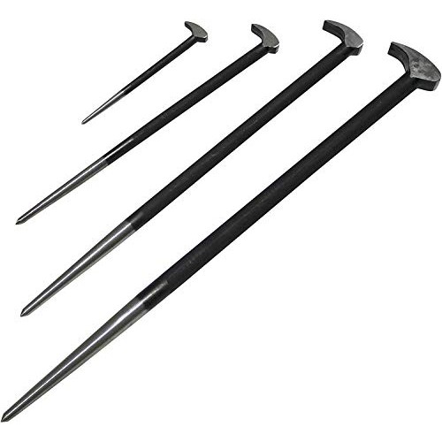 K Tool International Pry Bar Set Heavy Duty, Rolling Head 6, 12...