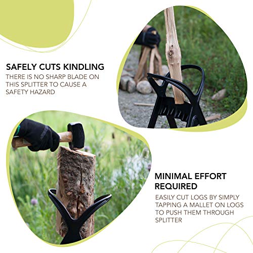 KABIN Kindle Quick Log Splitter - Manual Splitting Tool - Steel We...