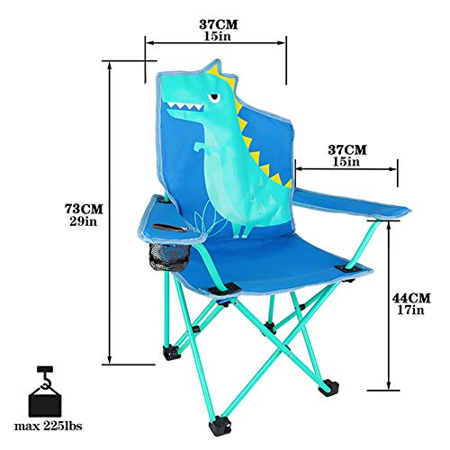 KABOER Kids Outdoor Folding Lawn and Camping Chair with Cup Holder...