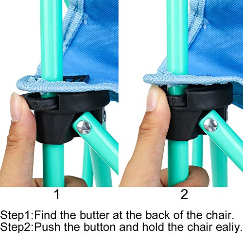 KABOER Kids Outdoor Folding Lawn and Camping Chair with Cup Holder...