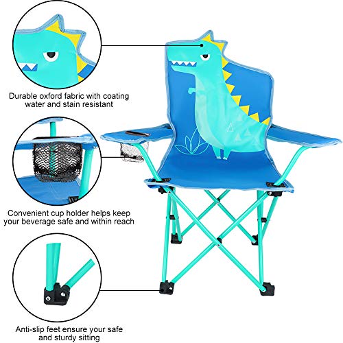 KABOER Kids Outdoor Folding Lawn and Camping Chair with Cup Holder...