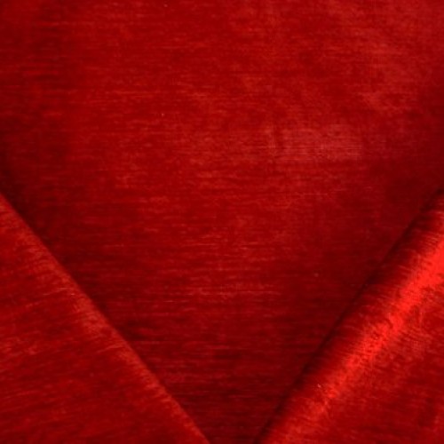 Kacar Textiles Zeus - Buttery Ruby Red Chenille Strie Designer Uph...