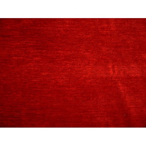 Kacar Textiles Zeus - Buttery Ruby Red Chenille Strie Designer Uph...