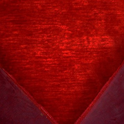 Kacar Textiles Zeus - Buttery Ruby Red Chenille Strie Designer Uph...