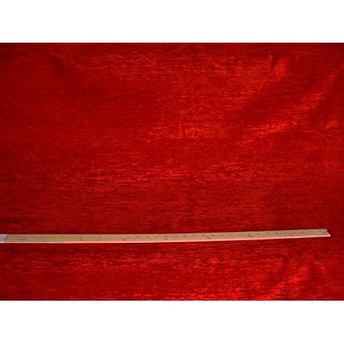 Kacar Textiles Zeus - Buttery Ruby Red Chenille Strie Designer Uph...