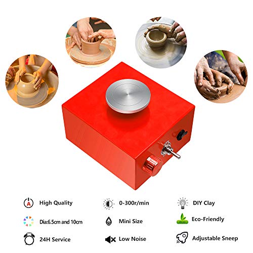 Kacsoo Mini Pottery Wheel, Pottery Wheel 6.5cm 10cm Turntable Mini...