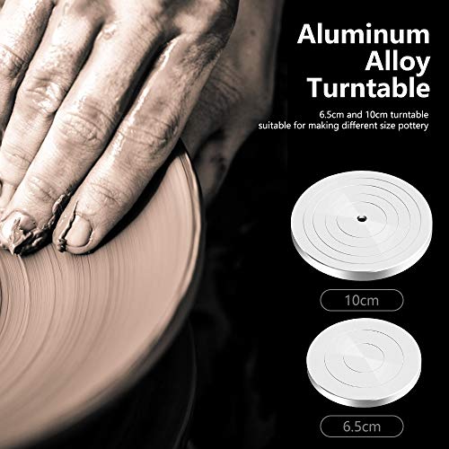 Kacsoo Mini Pottery Wheel, Pottery Wheel 6.5cm 10cm Turntable Mini...