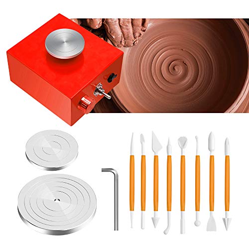 Kacsoo Mini Pottery Wheel, Pottery Wheel 6.5cm 10cm Turntable Mini...