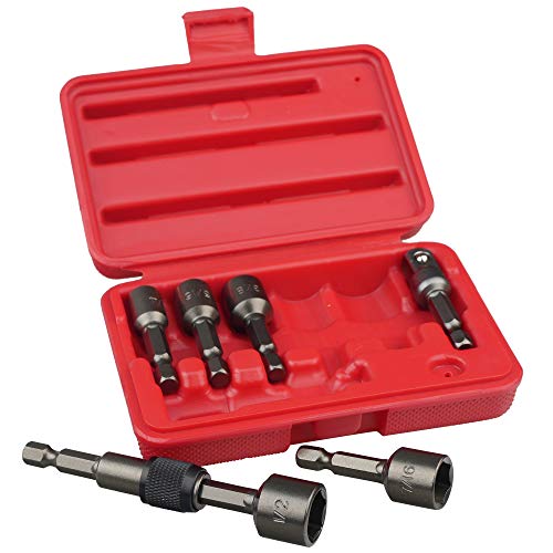 KAIFNT K453 Magnetic Power Nut Driver Bit Set with Socket Adapter ...