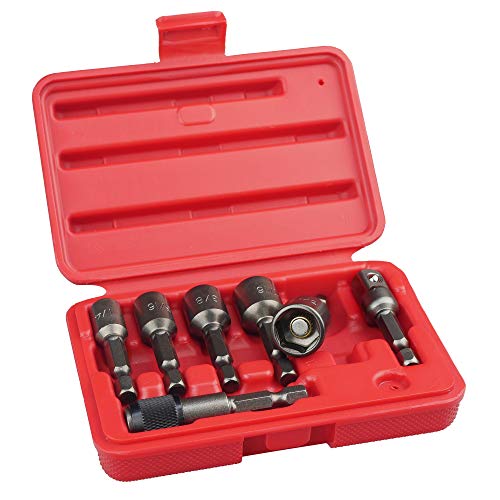 KAIFNT K453 Magnetic Power Nut Driver Bit Set with Socket Adapter ...