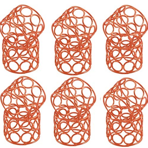 Kaizen Casa Handmade Round Mesh Napkin Rings Holder for Dinning Ta...