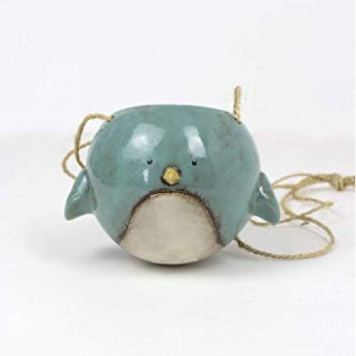 Bluebird Hanging Planter Pot - Ceramic - 7 Diameter
