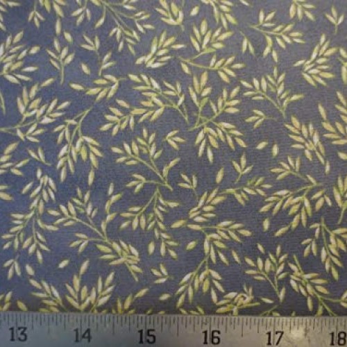 Antebellum Blue Floral Cotton Fabric Civil War Reproduction Quilti...