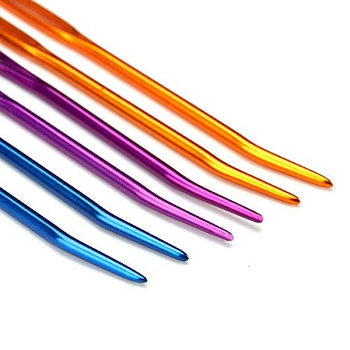 Wool Needles Colorful Bent Tip Tapestry Needles Large-Eye Aluminiu...