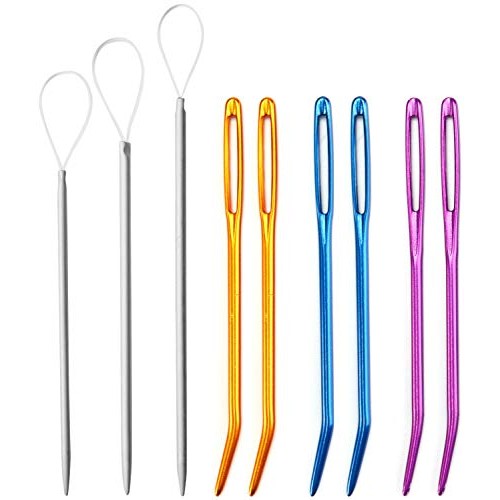 Wool Needles Colorful Bent Tip Tapestry Needles Large-Eye Aluminiu...