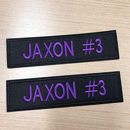 Custom Name Patch, 2pcs Personalized Embroidered Name Patch Iron o...
