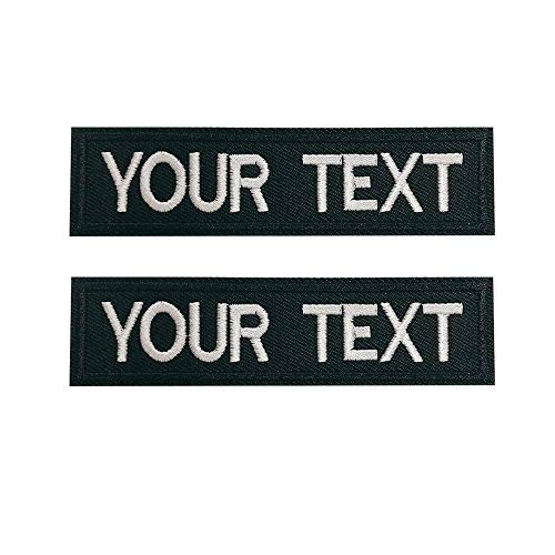 Custom Name Patch, 2pcs Personalized Embroidered Name Patch Iron o...