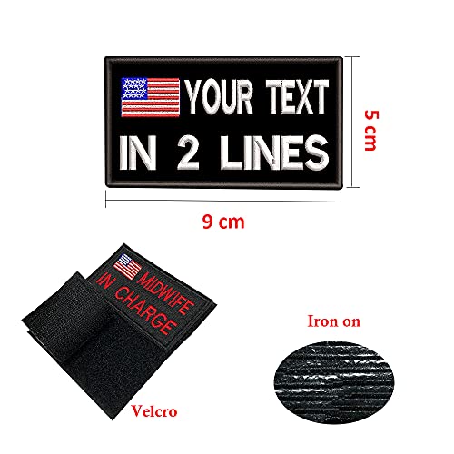 Custom Tactical Name Patches 4W x 2H Personalized Military Numbe...
