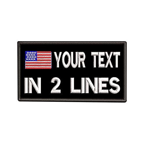 Custom Tactical Name Patches 4W x 2H Personalized Military Numbe...