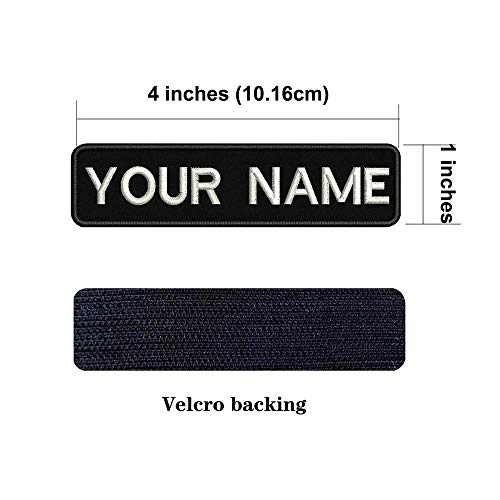 Personalized Embroidered Name Patch, 2pcs Custom Tactical Name Tag...