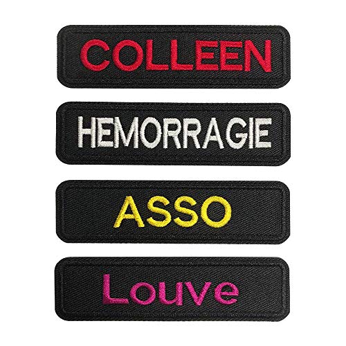 Personalized Embroidered Name Patch, 2pcs Custom Tactical Name Tag...