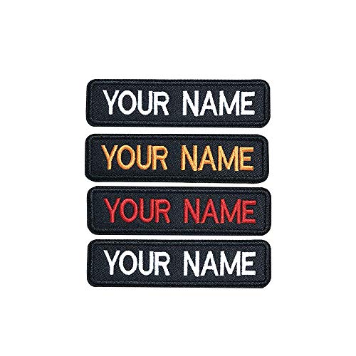 Personalized Embroidered Name Patch, 2pcs Custom Tactical Name Tag...